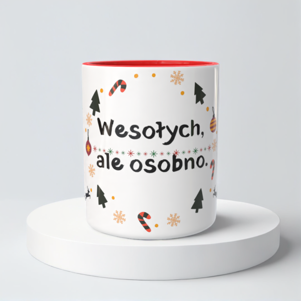 Świąteczny Kubek na Święta - Wesołych, ale osobno